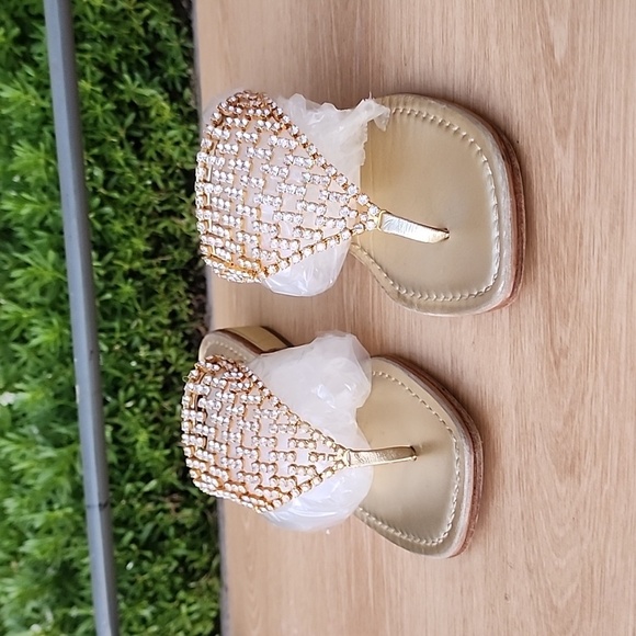 K. JACQUES ST. TROPEZ CRYSTALS LEATHER SANDAL WOMEN'S EU 38 US 8 - Picture 2 of 11